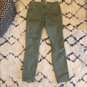 Loft army green pants size 2P
